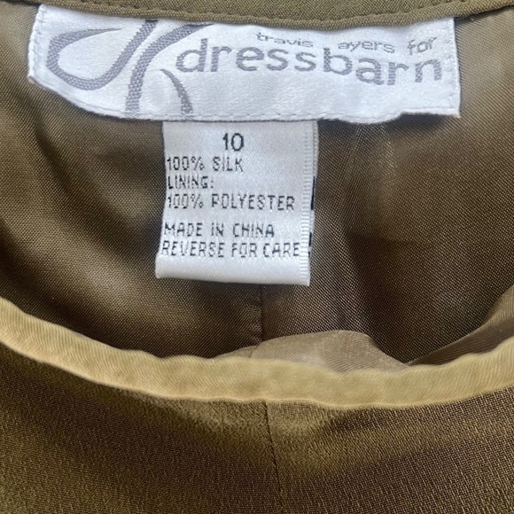 Travis Ayers Dressbarn Silk Olive Green Dress Pants Career Size 10 - Picture 3 of 4